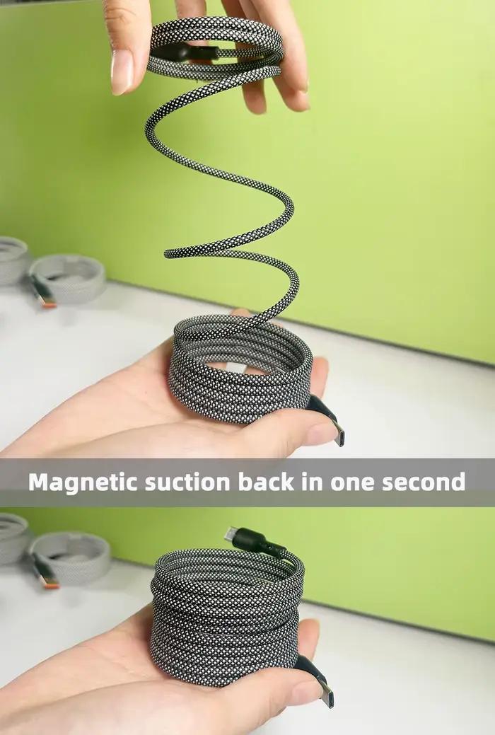 Câble magnétique USB Type C vers C 100W 60W