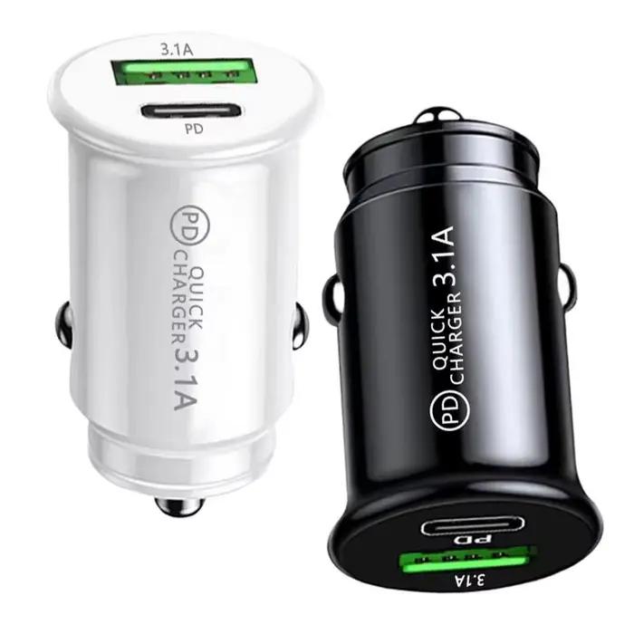 Adaptateur de chargeur de voiture USB A + C Type C