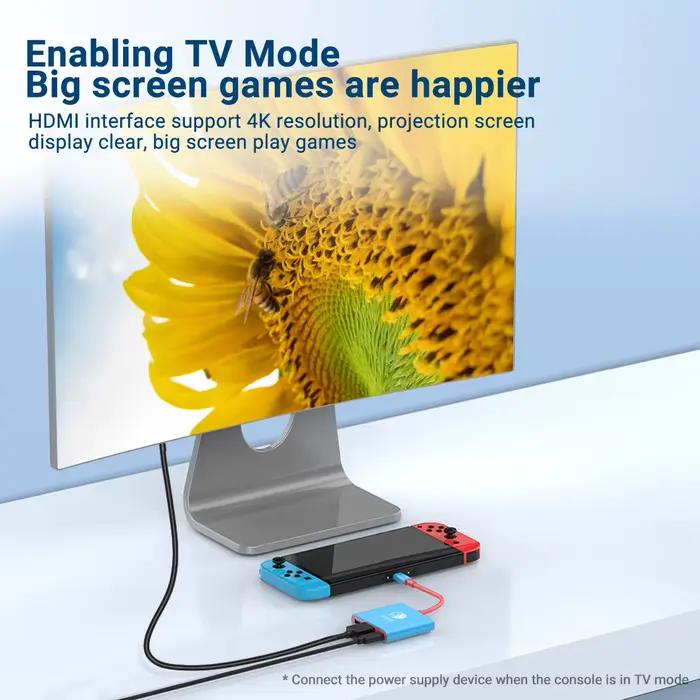 Adaptateur HDMI 4K Station d'accueil TV pour Nintendo Switch OLED USB 3.0 Type C Port
