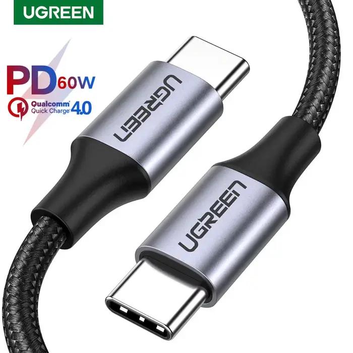 Câble Ugreen USB C vers USB Type C pour MacBook Pro iPad 2020 fil de chargeur USB pour Samsung S20 Huawei câble de Charge rapide 4.0 PD 60W