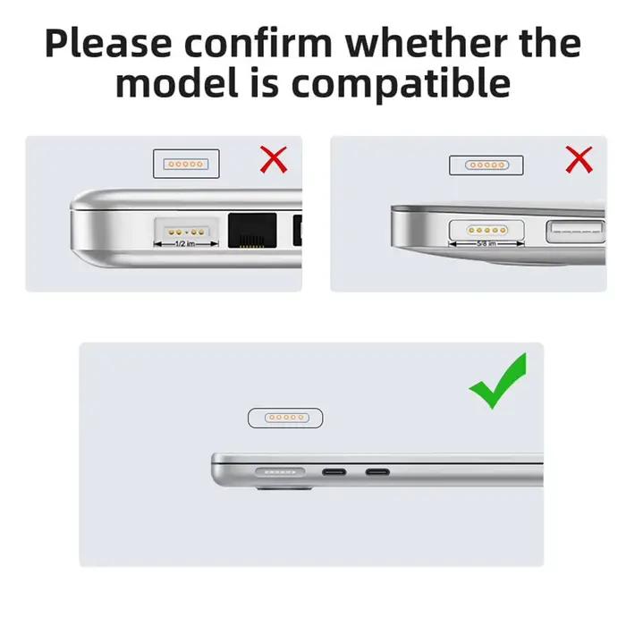 Adaptateur type-c vers magnétique Magsafe 3 pour MacBook Air Pro 100W