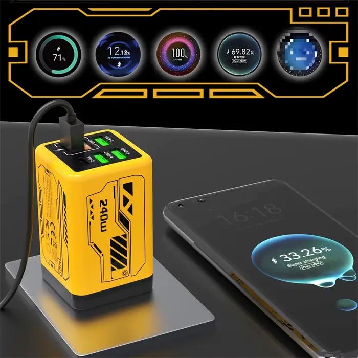 Chargeur USB C 240W à 6 ports
