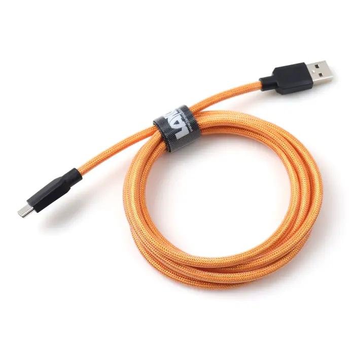 【LANO】Nouveau câble USB vers Type C double gaine blanc et bleu foncé pour clavier mécanique