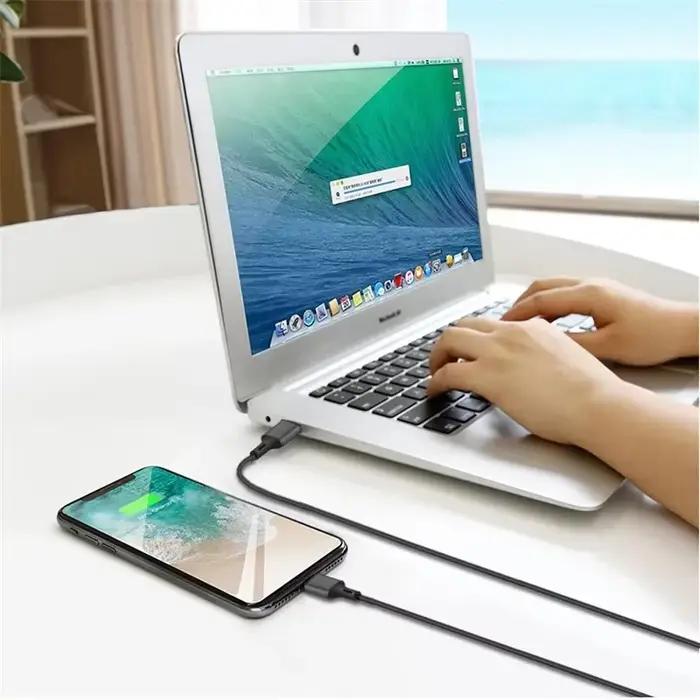 Câble de chargeur de données USB 1m 2m 3m, pour iPhone X XR XS 11 12 13 Pro Max 6 6S 7 8 14 Plus SE, cordon de charge rapide, câble tressé en Nylon