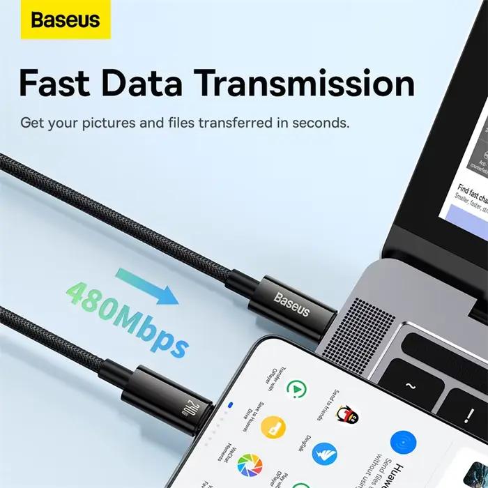 Câble USB C Baseus 240W PD 3.1 pour MacBook Samsung S22 Xiaomi iPad Huawei