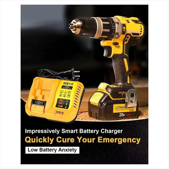 Chargeur de batterie au lithium 2A DCB112 pour Dewalt 10.8V 12V 14.4V 18V DCB206 DCB205 DCB204 DCB203 DCB120