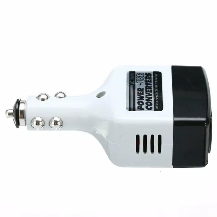 1 pièces chargeur de voiture Portable 12V/24V à 220V DC à AC convertisseur de puissance