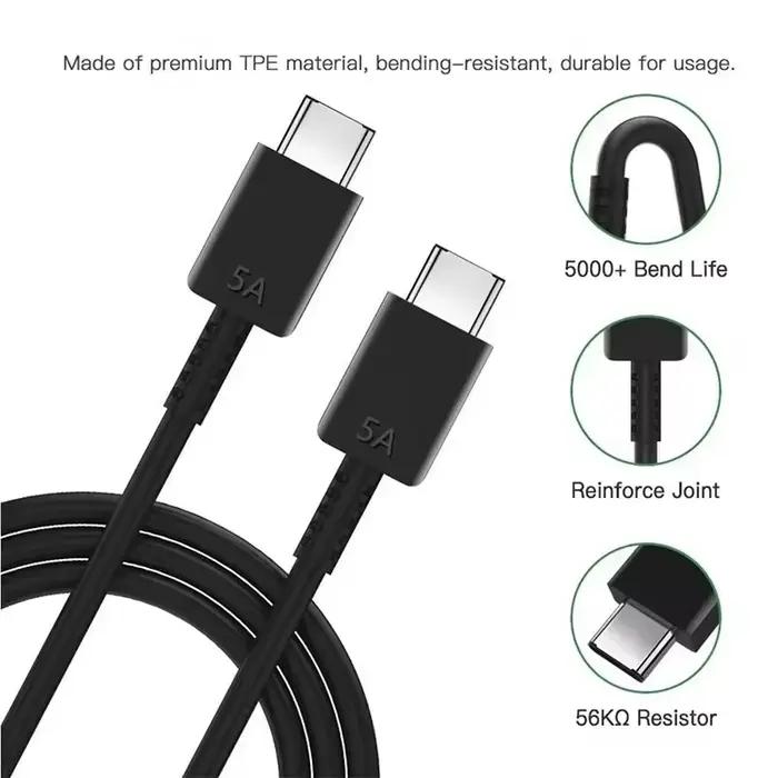 Chargeur rapide 45W USB-C pour Samsung S25 S24 S23 S22 Plus Note 20 Ultra A15 A25 A35 A53 A54 A55 occassions spéciales et quotidienne