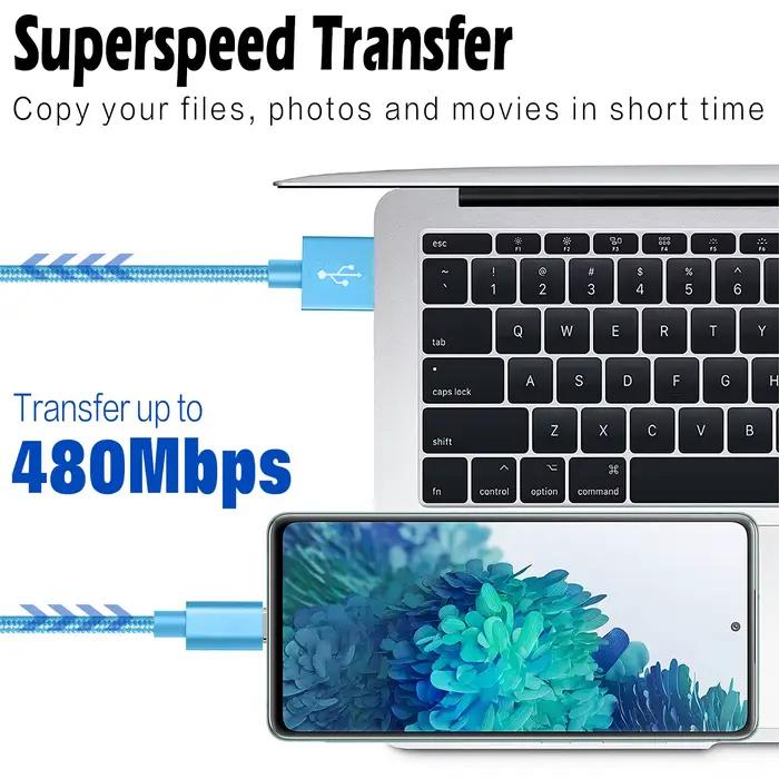 Câble couleur Usb A à Type C 3A pour Apple Phone15
