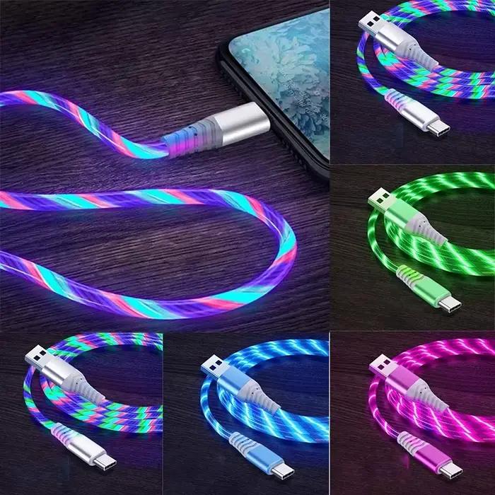 Cordon de données de charge rapide flux lumineux USB Type C câble 5A