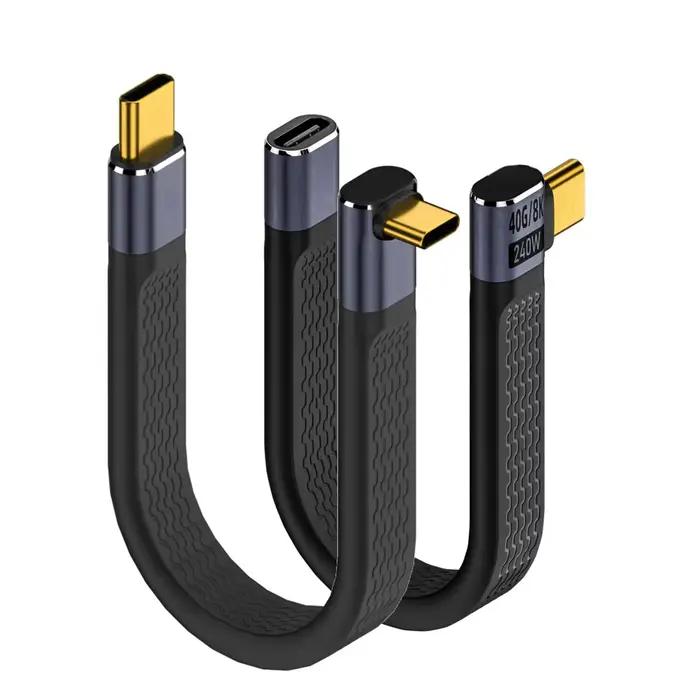 Câble coudé USB 4.0 Gen3 40Gbps FPC PD 240W 5A
