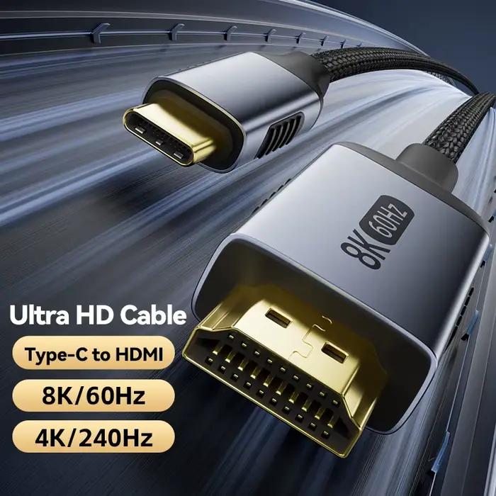 Câble USB C vers HDMI 8K @ 60Hz 4K @ 120Hz câbles de Type C