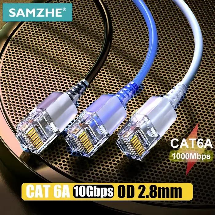 Câble Ethernet fin SAMZHE Cat6A 10 Gbps