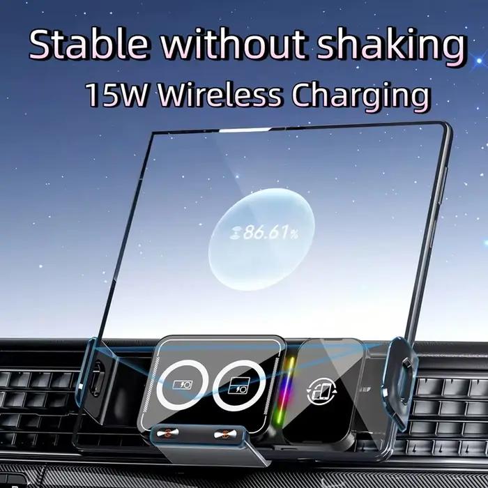 Support de charge sans fil universel pour téléphone de voiture 360 °
