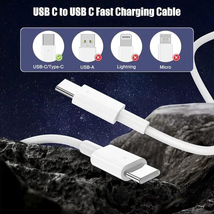 Câble de charge rapide USB C vers Type C de 1.8M