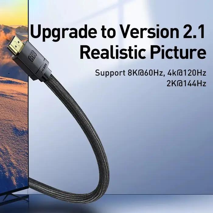 Câble Compatible HDMI Baseus pour Xiaomi Mi Box 48Gbps numérique pour PS5 PS4 8K 2.1 4K 2.0 répartiteur