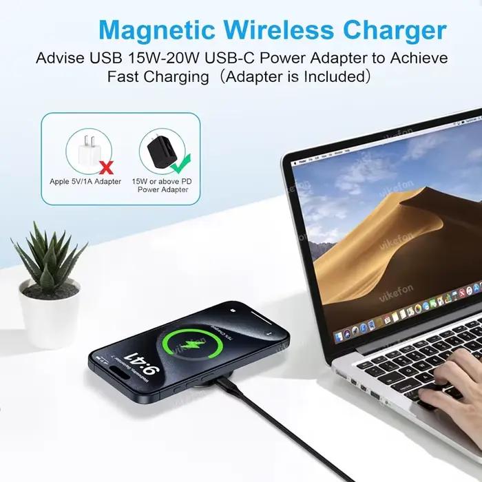 Station de charge sans fil rapide compatible avec iPhone 17 16 15 14 13 12 Pro Max AirPods et Samsung Galaxy