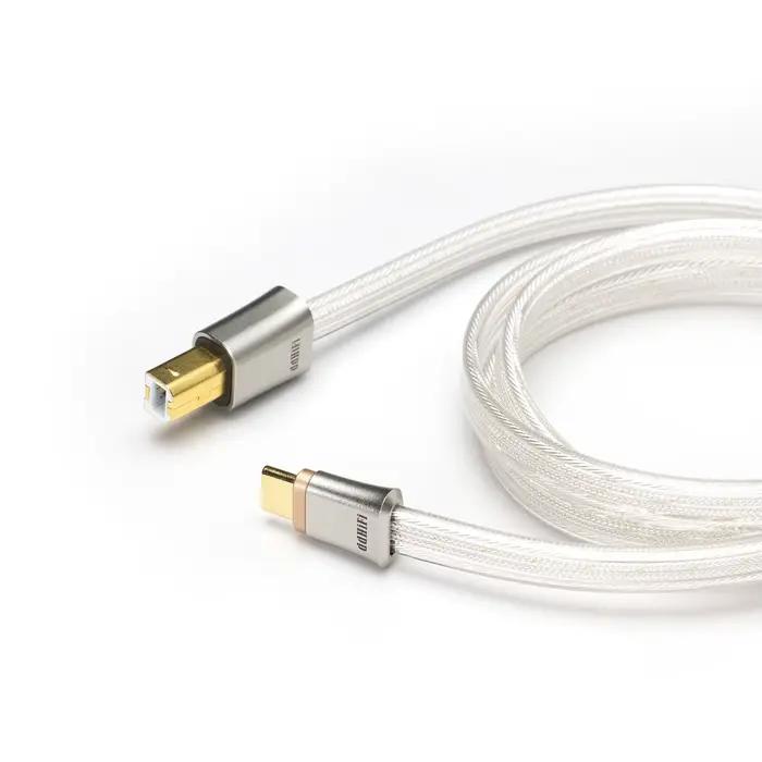 Câble de signal numérique DDHiFi TC19 en argent pur avec coque de blindage sans couture en métal CNC pour expérience sonore supérieure et prise ergonomique incurvée pour smartphone tablette et ordinateur