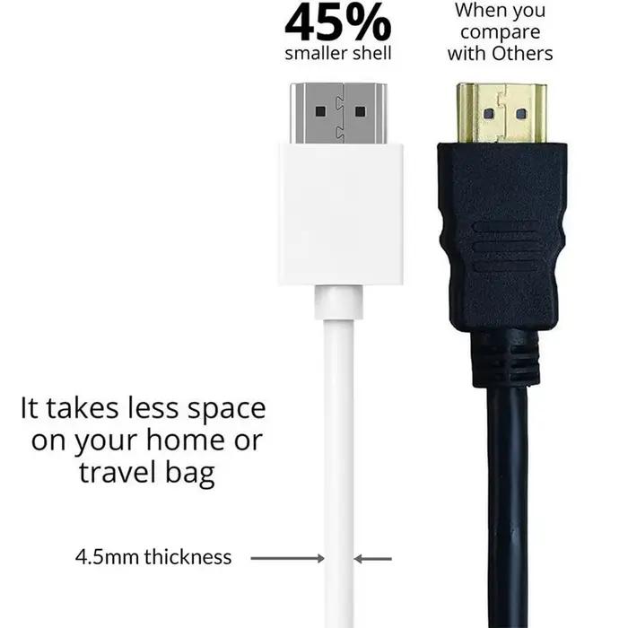 Câble HDMI court 4K blanc