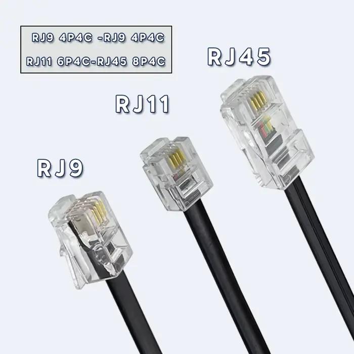 COMNEN RJ9 -RJ9/RJ11-RJ45 câble de données téléphonique 4P4C 6P4C 8P4C mâle