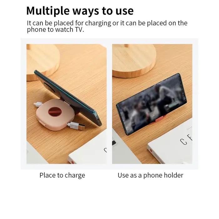 Enrouleur de câble USB rond Portable