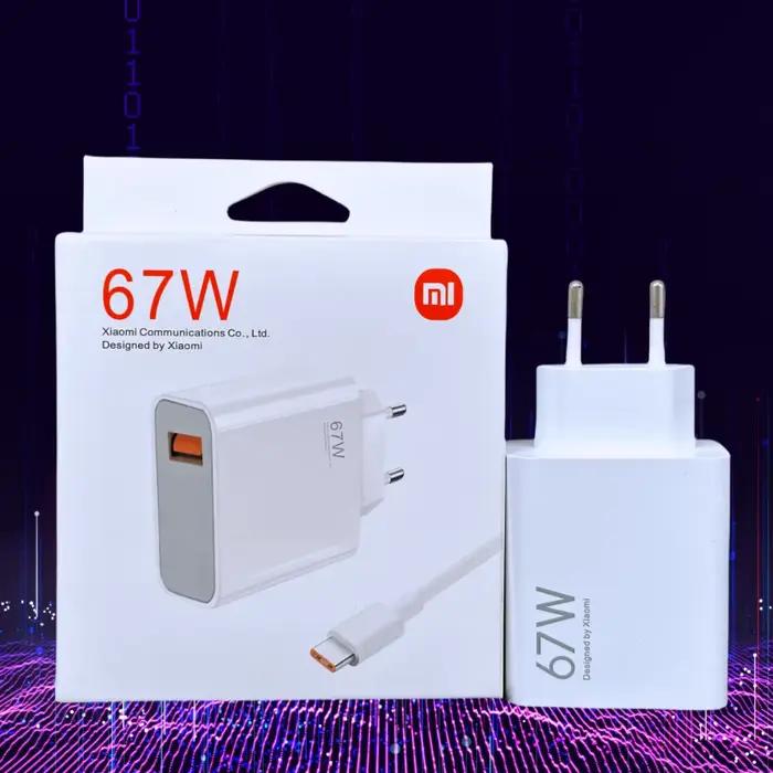 Chargeur rapide Xiaomi 67W Gallium Nitride Turbo pour smartphones Redmi Note 14 13 Pro Mi 13 Lite K60 K60E K50 occasions quotidiennes et cadeaux technologiques