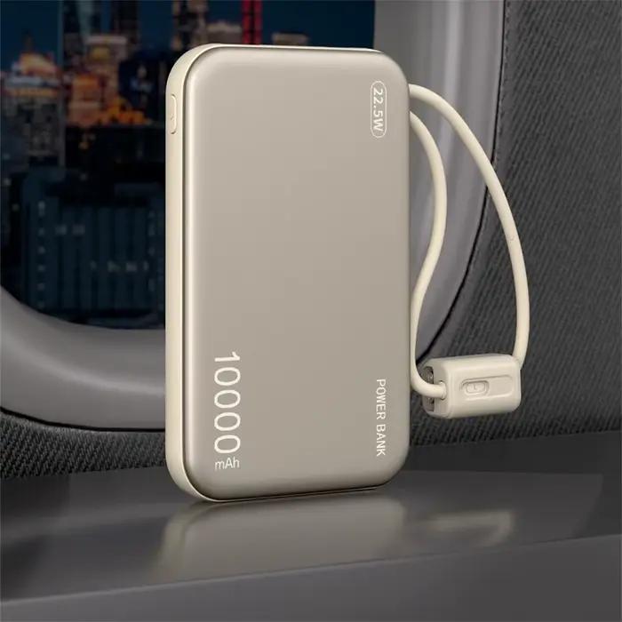 Batterie externe 20000mAh avec câbles intégrés