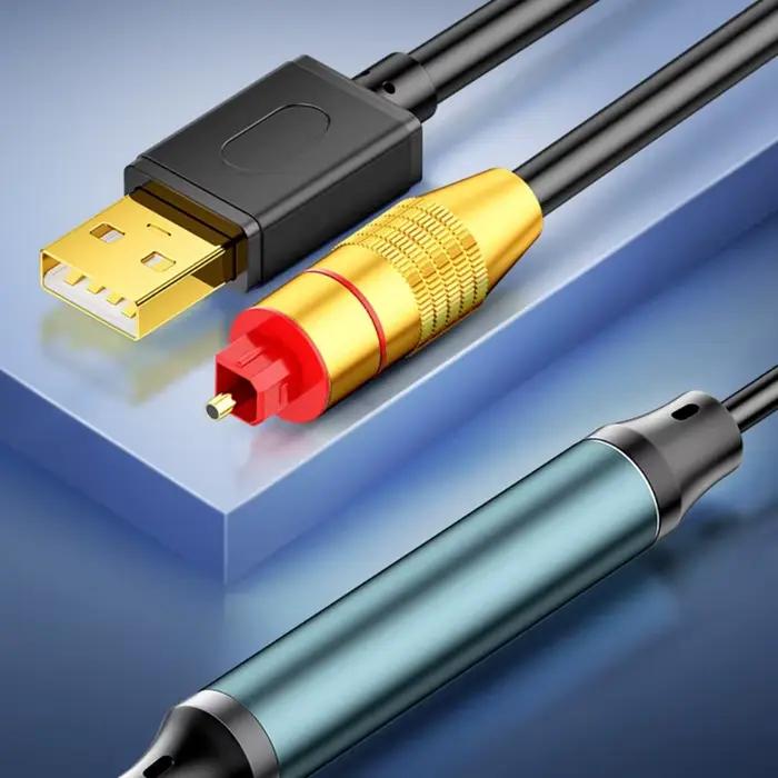 Câble son analogique à Fiber optique numérique USB