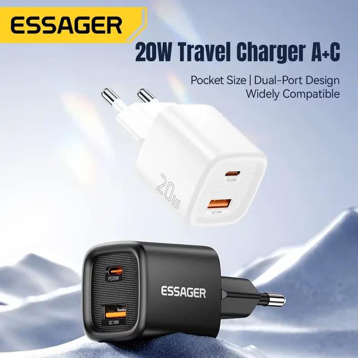 Essager 20W USB C chargeur Portable Type C