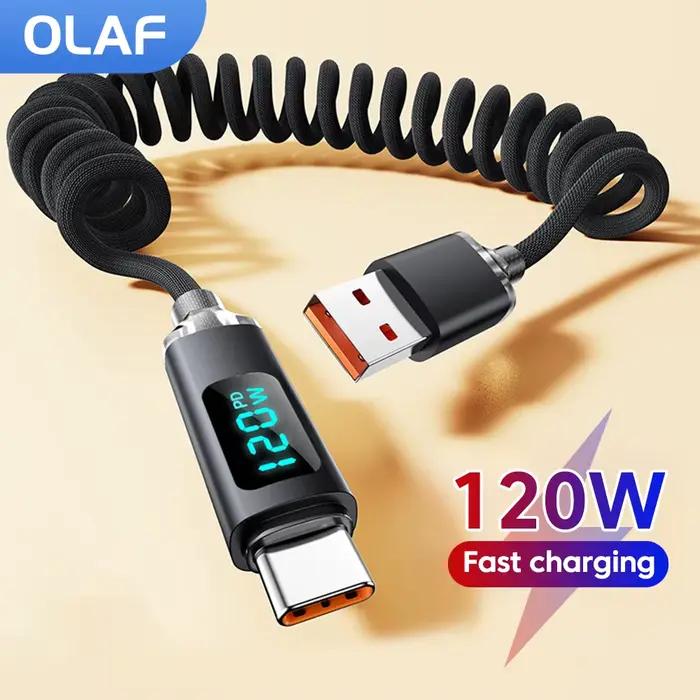 Olaf 120W USB C à Type C câble ressort