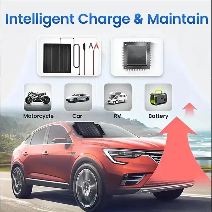 Chargeur solaire 50W pour batterie de voiture