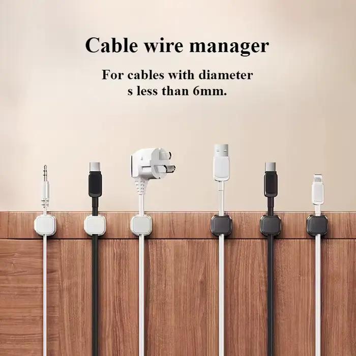 Organisateur de câbles magnétique pour bureau, support de suspension de fils, gestion des câbles de bureau, rangement des câbles de charge de voiture