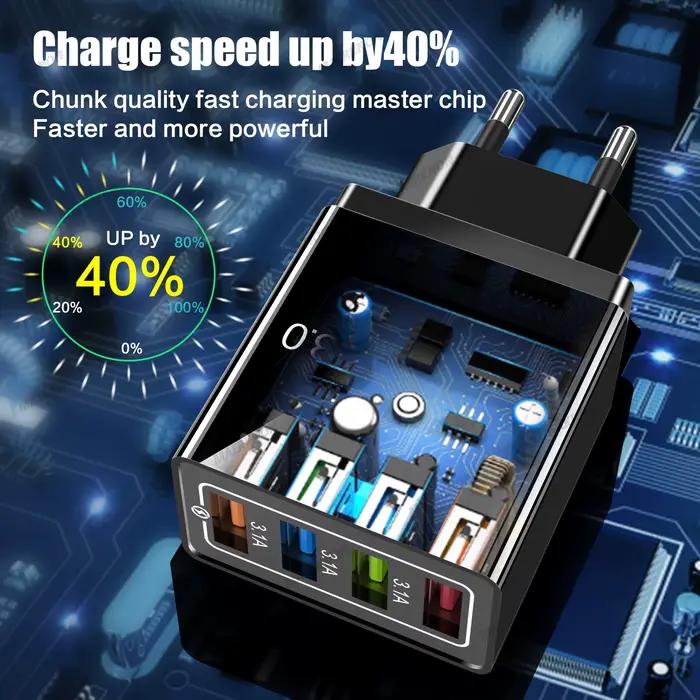 Chargeur USB 3A à 4 Ports