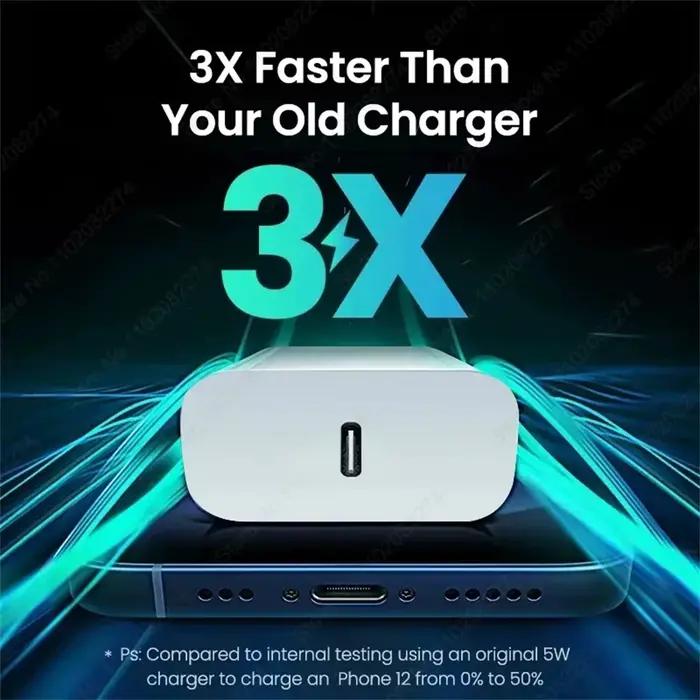 Chargeur rapide PD 40W pour iPhone 16 15 11 12 13 14 Pro Max Plus iPad Air