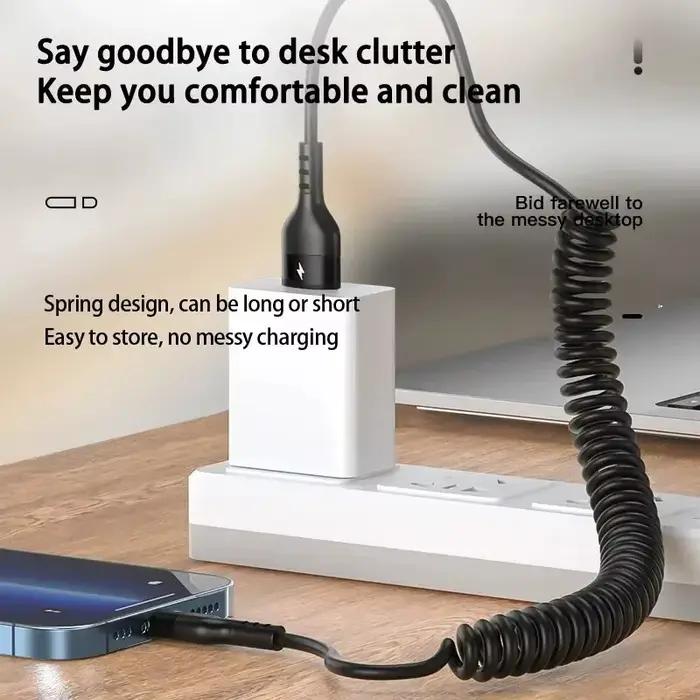 Câble de charge télescopique de type C