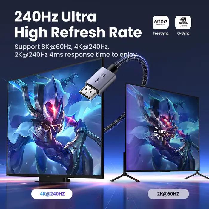 Câble DisplayPort 8K DP 1.4