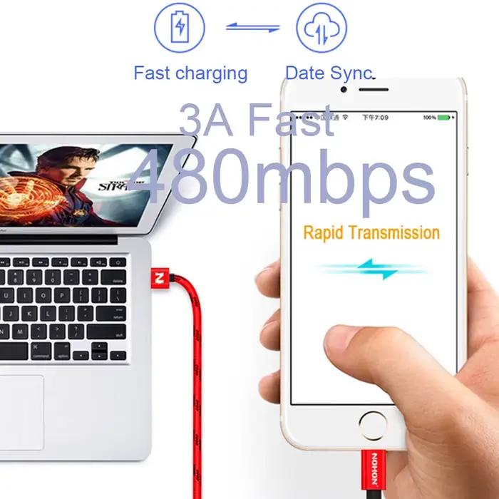 Câble USB Type A à C pour Samsung Galaxy S8 S9 S10 S20 A50 A51 USBC 1m 2m 3m de Long 25cm 50cm