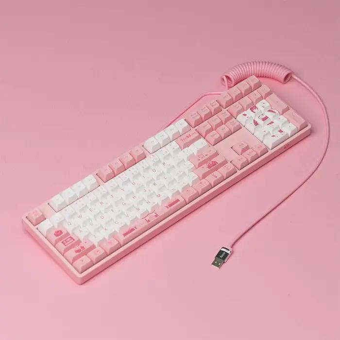 Akko – câble d'extension enroulé personnalisé USB type-c rétractable, câble sprial à ressort hélicoïdal pour clavier mécanique 1.5M