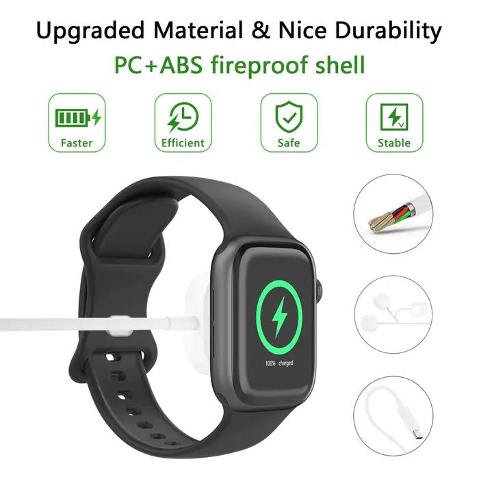 Nouveau chargeur magnétique sans fil pour Apple Watch série 9 8 7 6 5 4 SE câble de charge rapide USB Type C pour iWatch