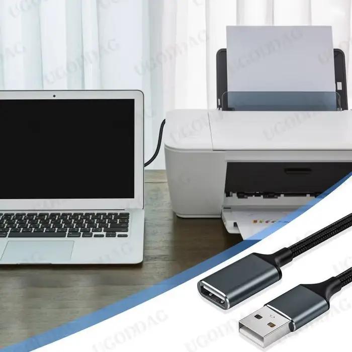 Câble d'extension tressé USB 1M 2M 3 mètres mâle à femelle ordinateur USB 2.0 clé USB souris clavier