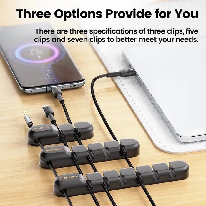 Toocki-Organisateur de câble USB en silicone
