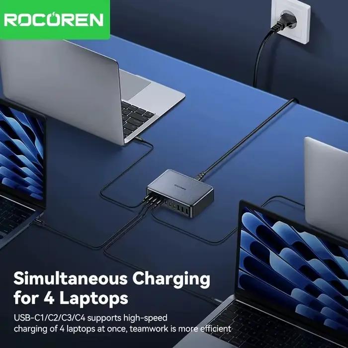 Rocoren 480W USB C chargeur 10 Ports Type C Station de charge plusieurs appareils Gan