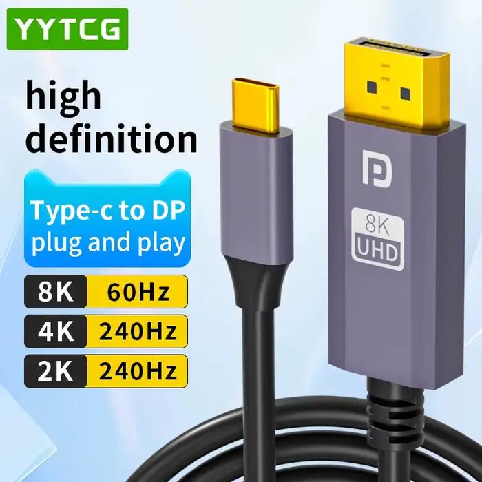 Câble USB C vers DisplayPort 1.4 8K @ 60Hz 4K @ 240Hz