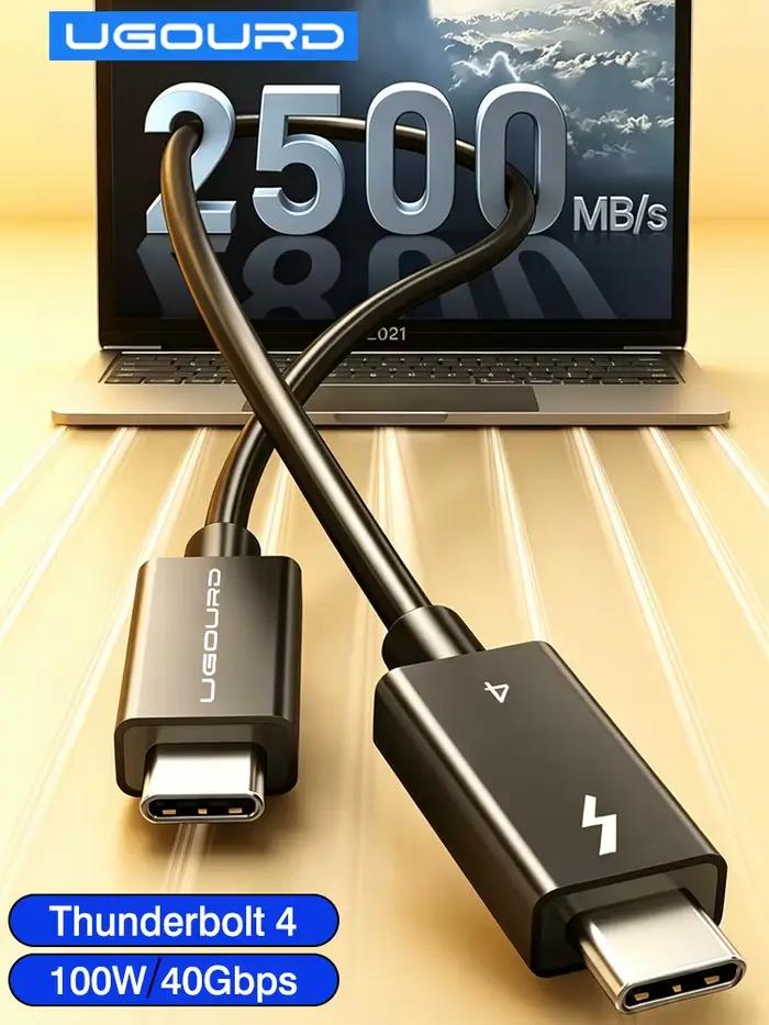 Câble Thunderbolt 4 plaqué argent