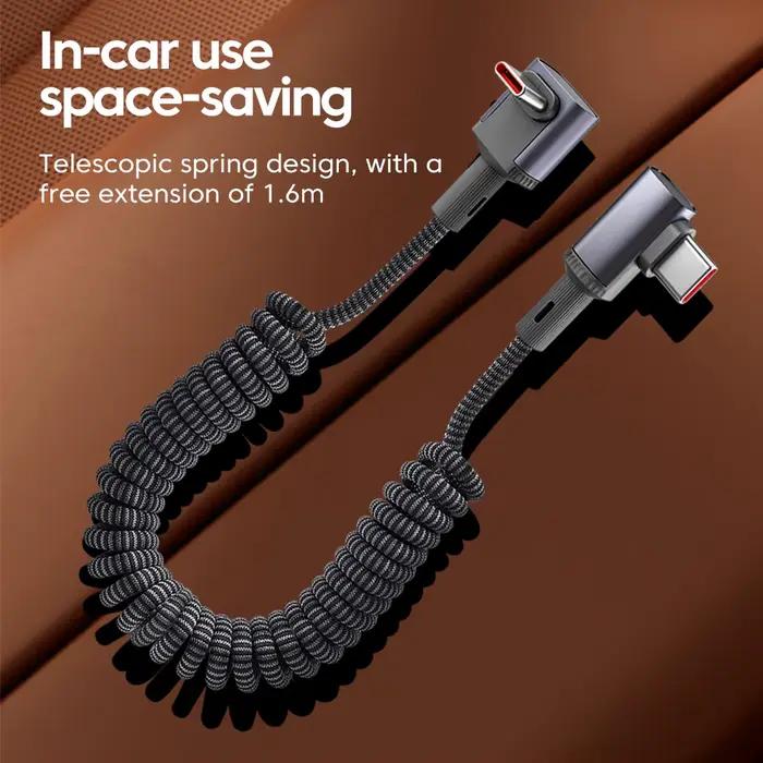 Câble de données à ressort flexible Type C/USB 100W