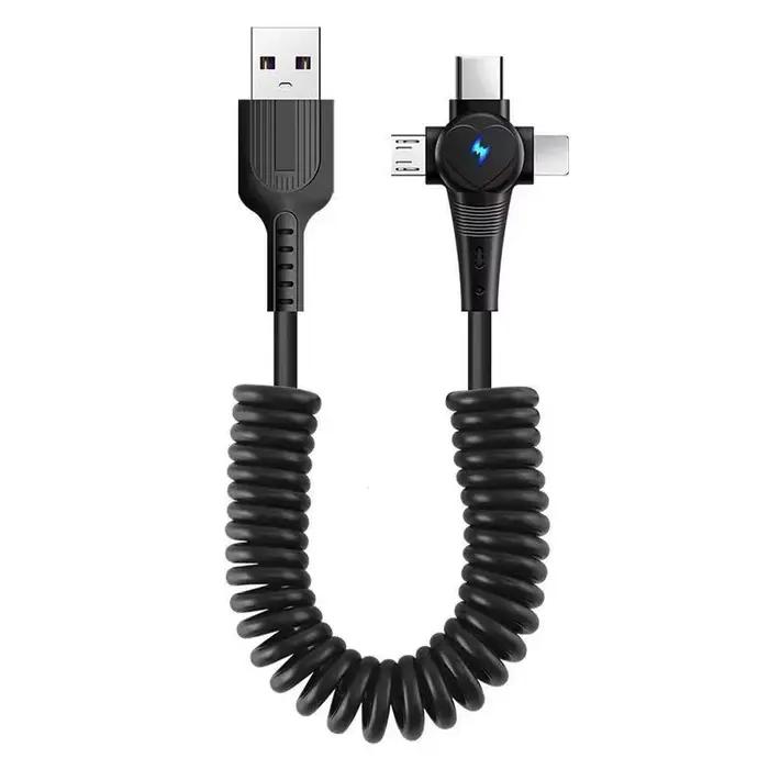 Câble de charge USB à ressort télescopique
