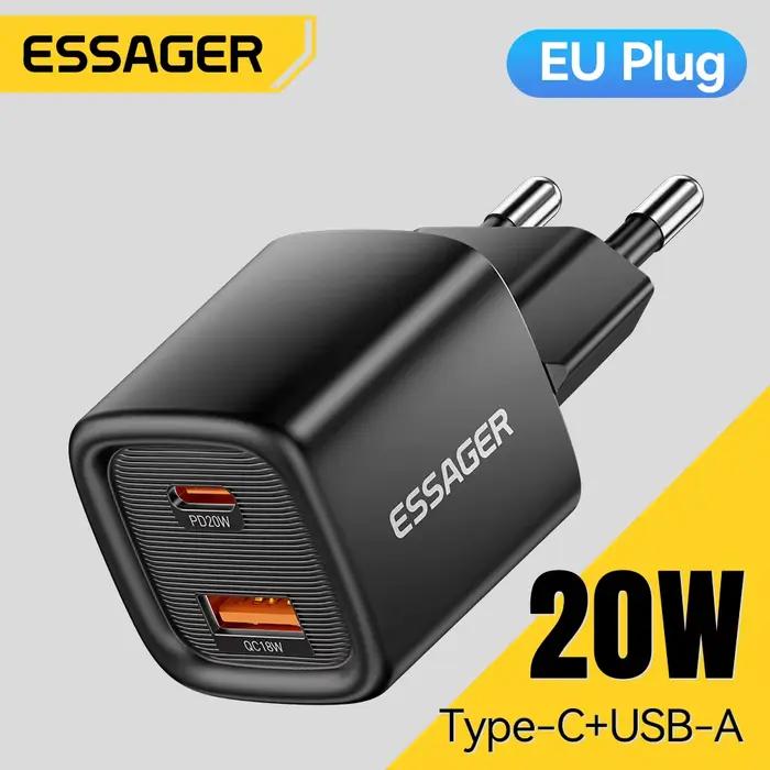 Essager 20W USB C chargeur Portable Type C