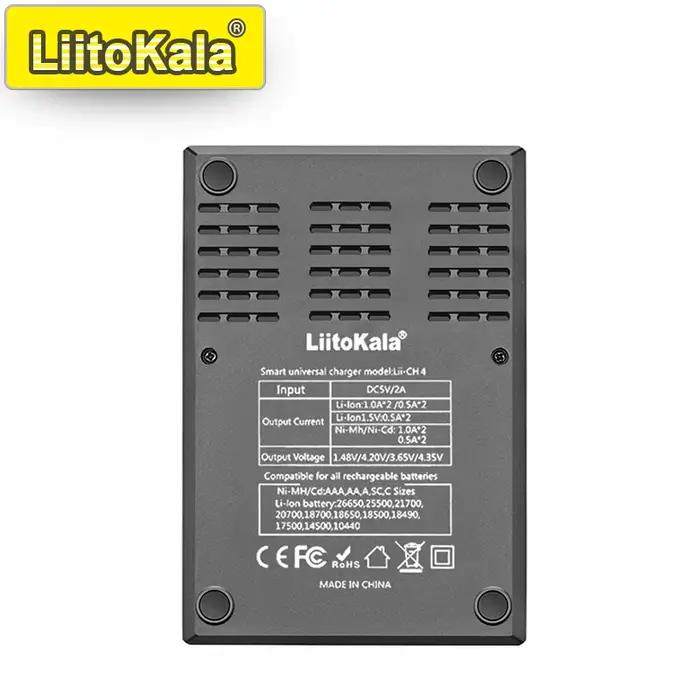Lii-CH4 chargeur intelligent pour 18650/21700/26650/AA/AAA/Ni-MH/Li-ion