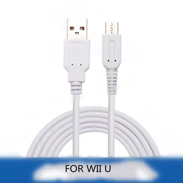 Câble d'alimentation USB pour Nintendo Wii U cordon de données pour manette de jeu et Joypad Blanc Haute Qualité Certification CE