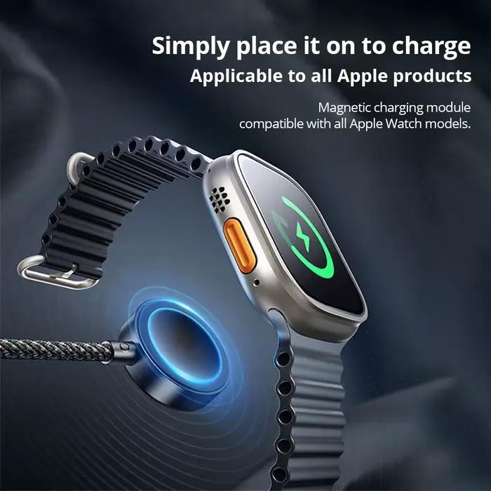 Câble USB Type C 3-en-2 Bonola pour iPhone 17/16/15/14/13/12 Pro et chargeur de montre Apple Watch